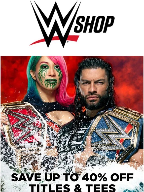 WWE Shop You heard it here first >> Up to 40 Off Milled