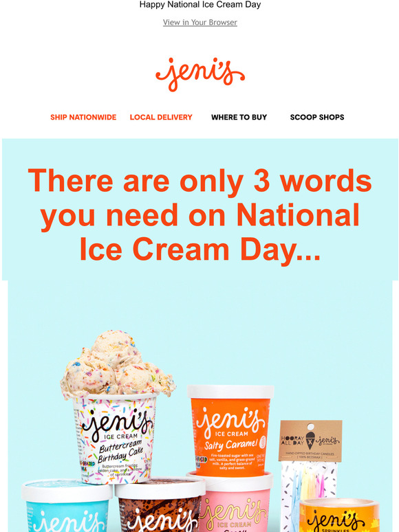 Jeni's Ice Creams Whats your ice cream order? Milled