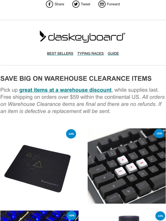 Das Keyboard Das Keyboard Warehouse Clearance Blowout! Milled