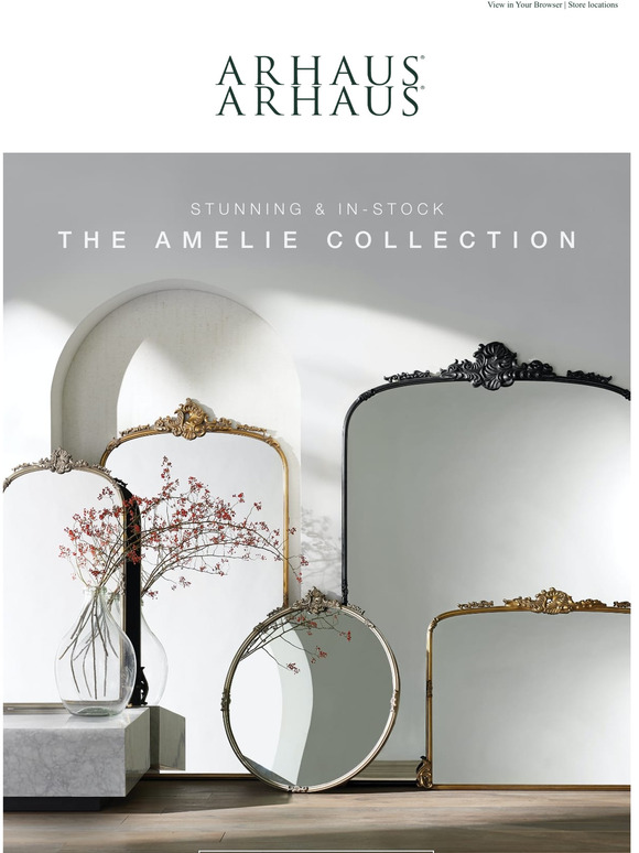Arhaus The Amelie Mirror is *InStock* Milled