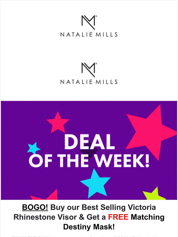 NATALIE MILLS **BLING SUN VISORS** Buy One Get One FREE! Rhinestone