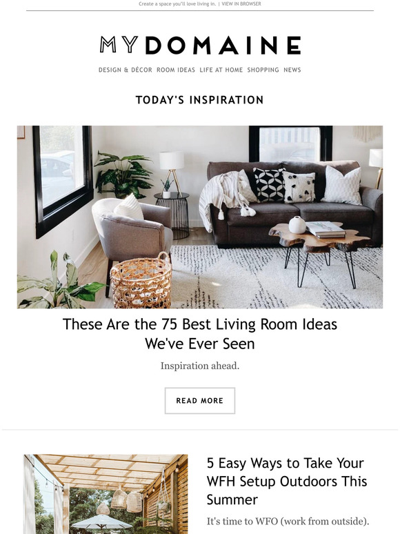 MyDomaine 75 of the best living rooms we've ever seen Milled