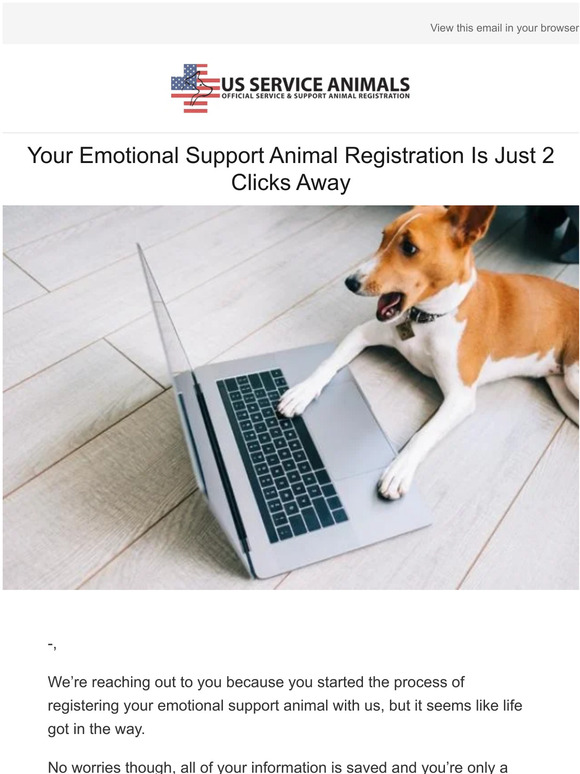 US Service Animals Your Emotional Support Animal Registration Is Just 2 Clicks Away Milled