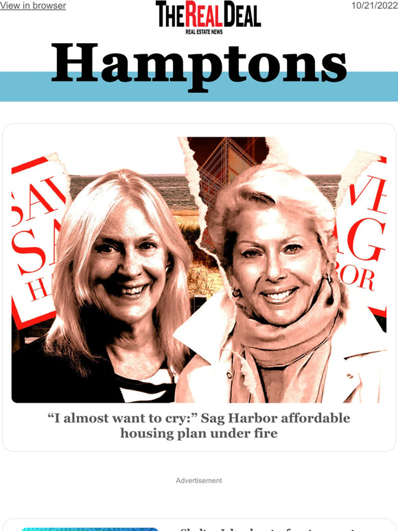 therealdeal Sag Harbor attacks affordable housing, Shelter Island
