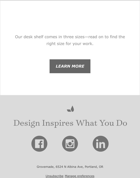 Grovemade Desk Shelf Size Guide Milled