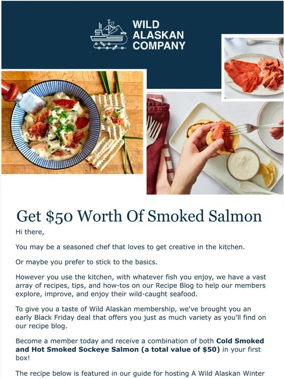 Wild Alaskan Company   Here's a Delicious Recipe for Your Free Salmon