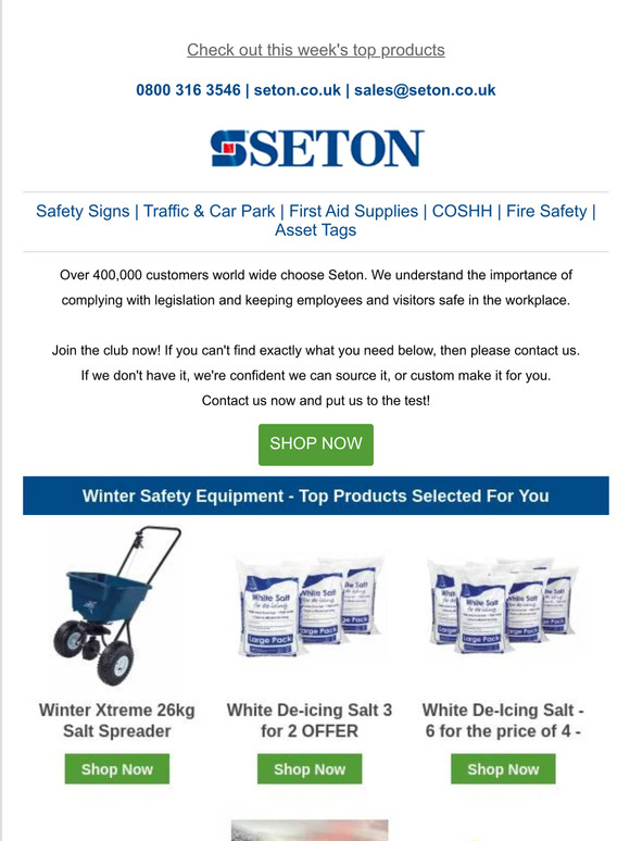Seton Workplace safety solutions, right here! Milled