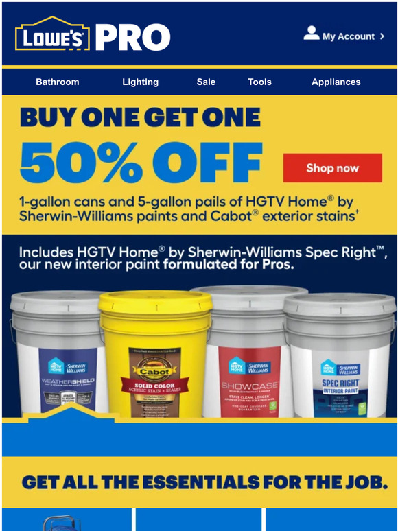 Lowes Get big savings now on paint. Milled
