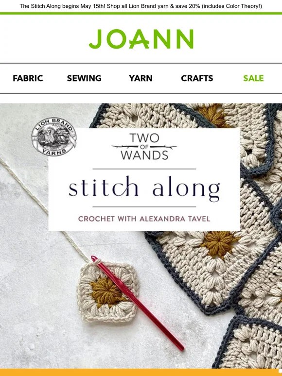 JoAnn Fabric and Craft Store The Color Theory Stitch Along Starts