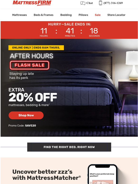 Mattress Firm Extra 20 off—to end your day in a dreamy way Milled