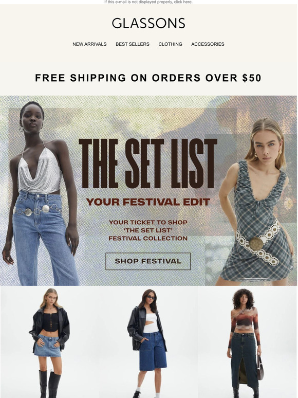 Glassons Your Ticket Has Arrived. Milled