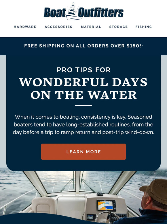 Boat Outfitters Keep your boating trips easy & breezy Milled