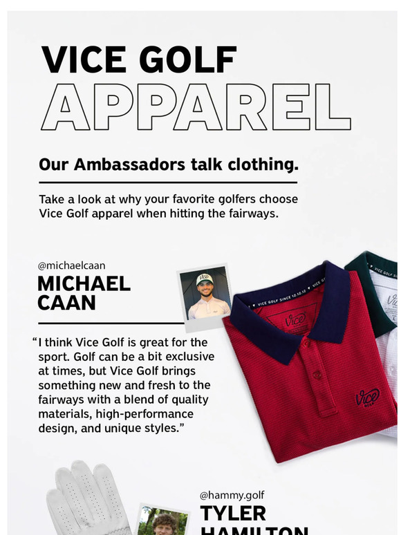 Vice Golf Our Ambassadors Talk Apparel Milled