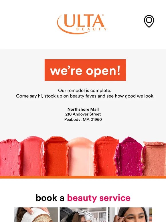 Ulta Beauty Peabody We’re open! 🎉 Milled
