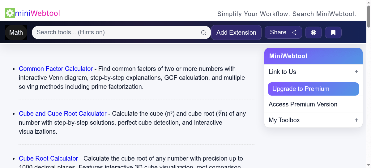 Online Tools and Calculators Basic Math Operations