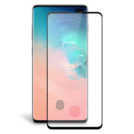 Olixar Samsung Galaxy S10 Plus Case Compatible Glass Screen Protector - Black