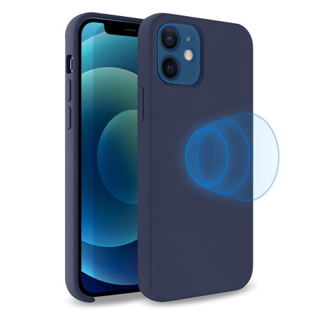 Olixar Iphone 12 Mini Magsafe Compatible Silicone Case Deep Blue