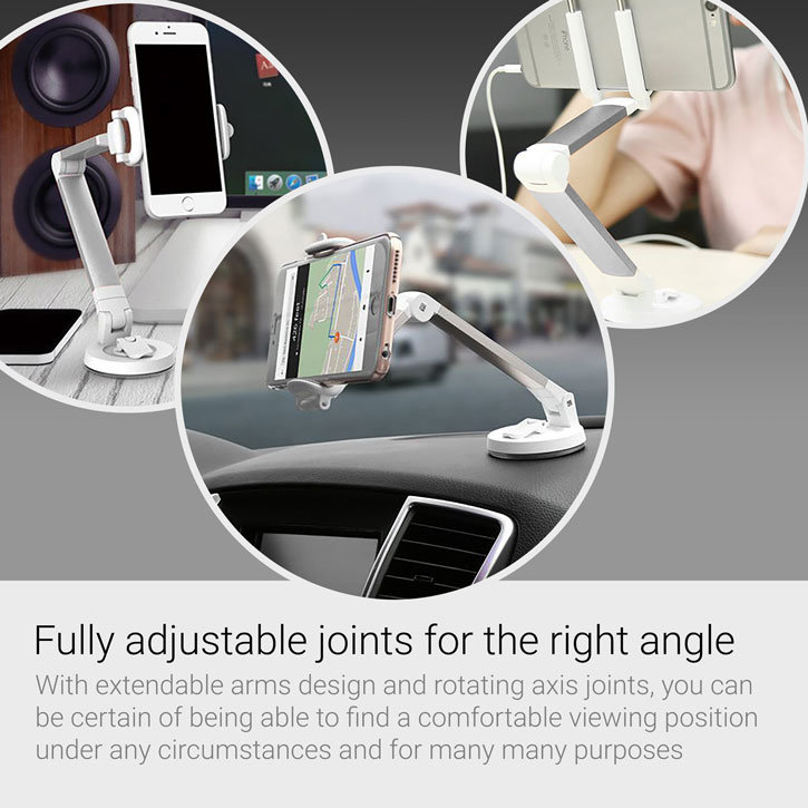 Olixar Universal Adjustable Multipurpose Smartphone Holder Silver