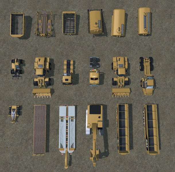 FS 2013 Cat Low Loader v 1.0 Update Exevators Mod für Farming