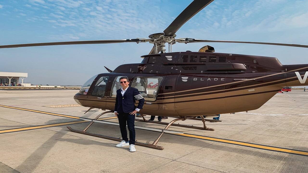 In pics Helicopter service between PuneMumbaiShirdi takes off