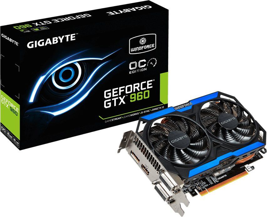 Gigabyte GeForce GTX 960 2GB GDDR5 (128 bit) 2x DVI, HDMI