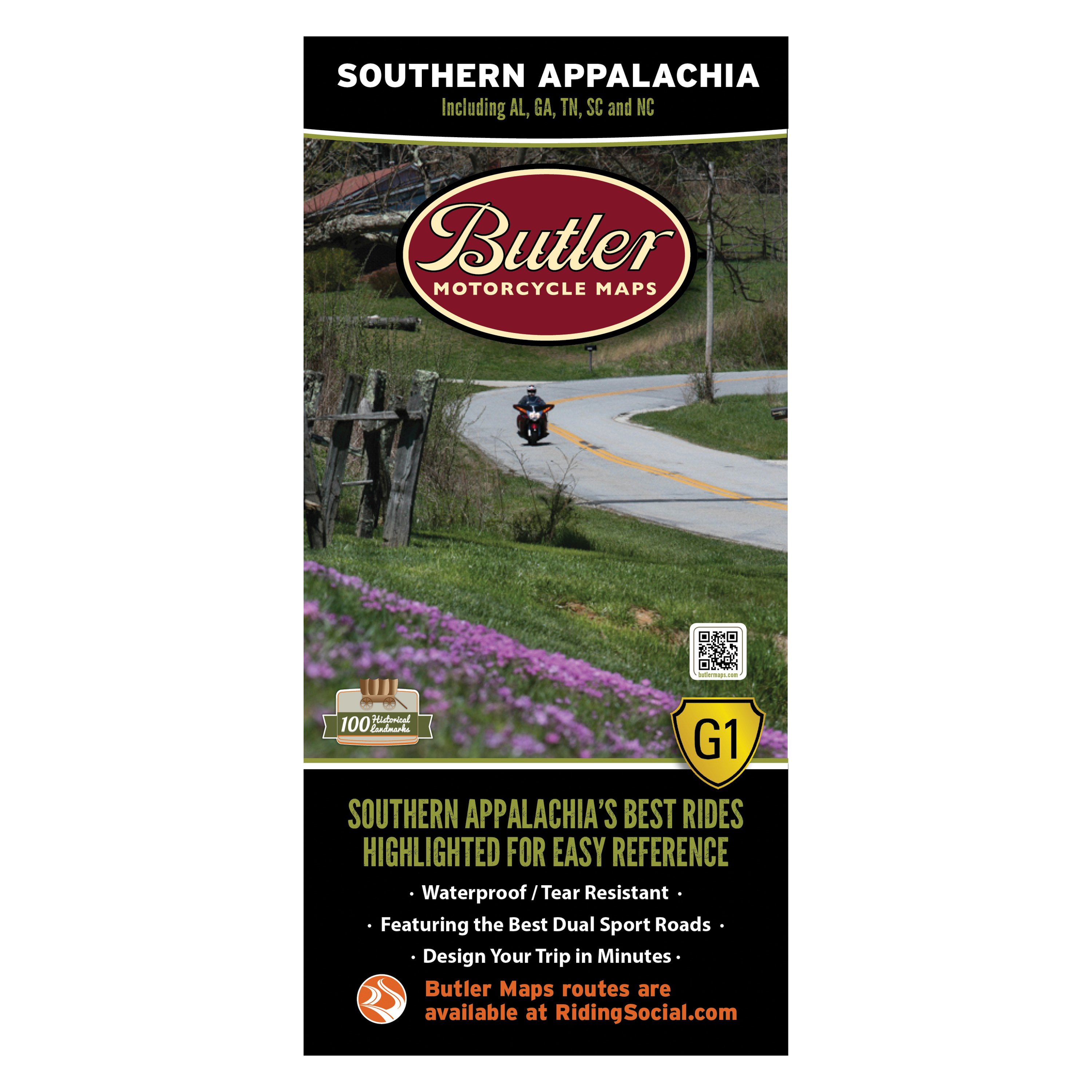 Butler Maps® MP112 G1 Series Southern Appalachia Map