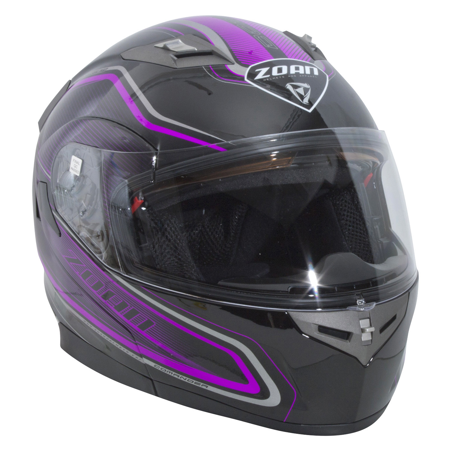 Zoan Helmets® 137178SN Flux 4.1 Commander Graphic 2XLarge Pink