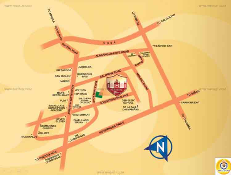 Location & Address of Stateland Chester Place Cavite.