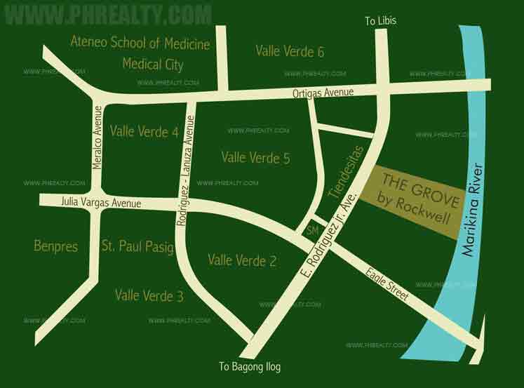Location & Address of Rockwell Land The Grove Pasig City.