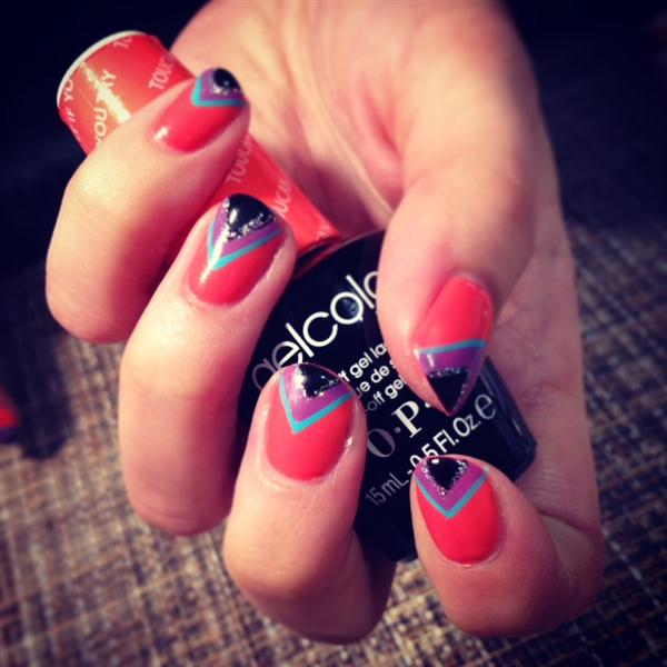 Day 193 Multicolor Hand Painted Nail Art NAILS Magazine