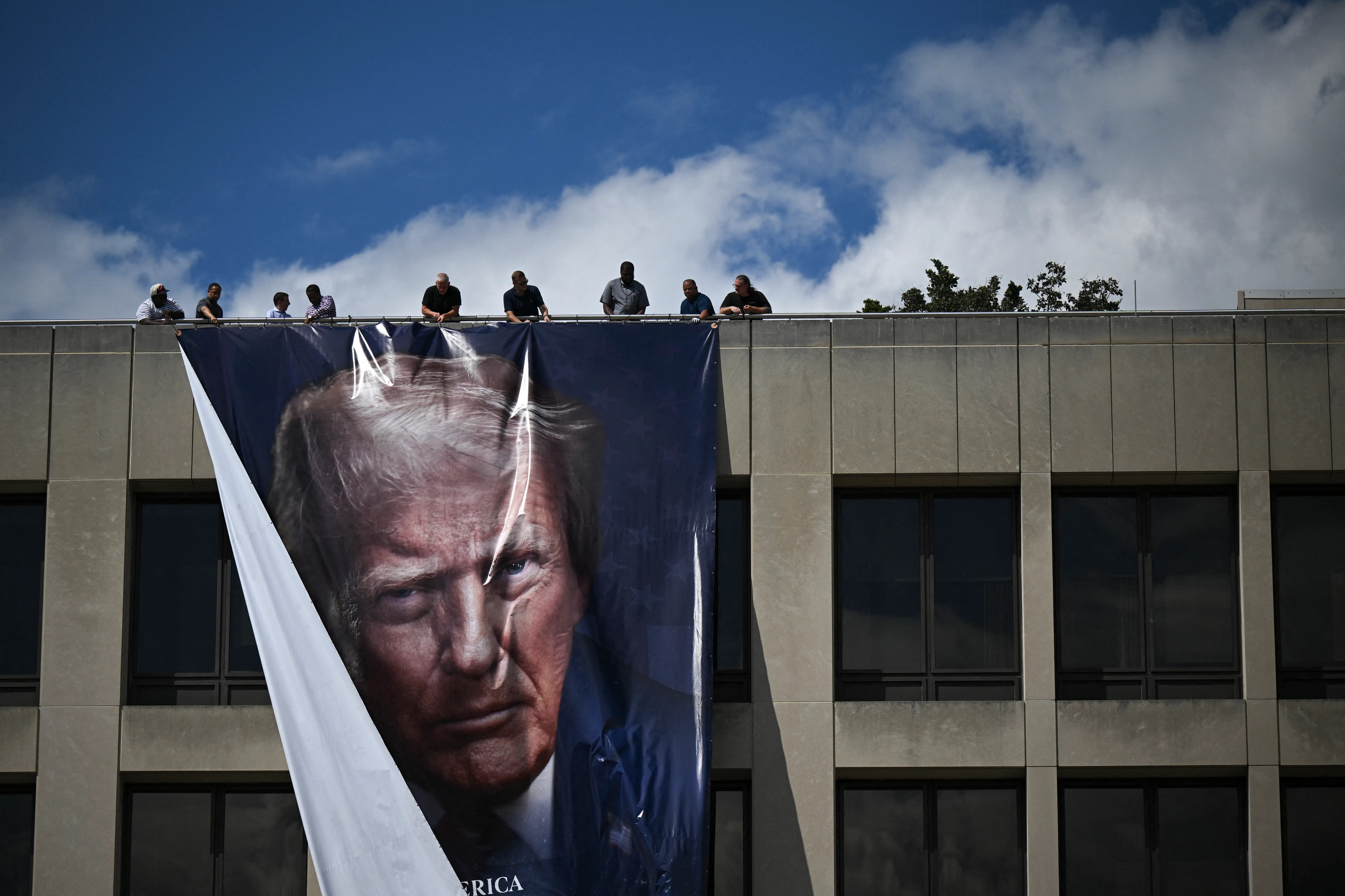Here’s How Much Money Trump Is Wasting on Giant Banners of His Face