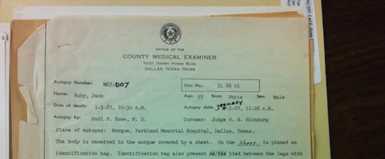 Jack Ruby's Autopsy Report Is In The University of Iowa's Library The New Republic