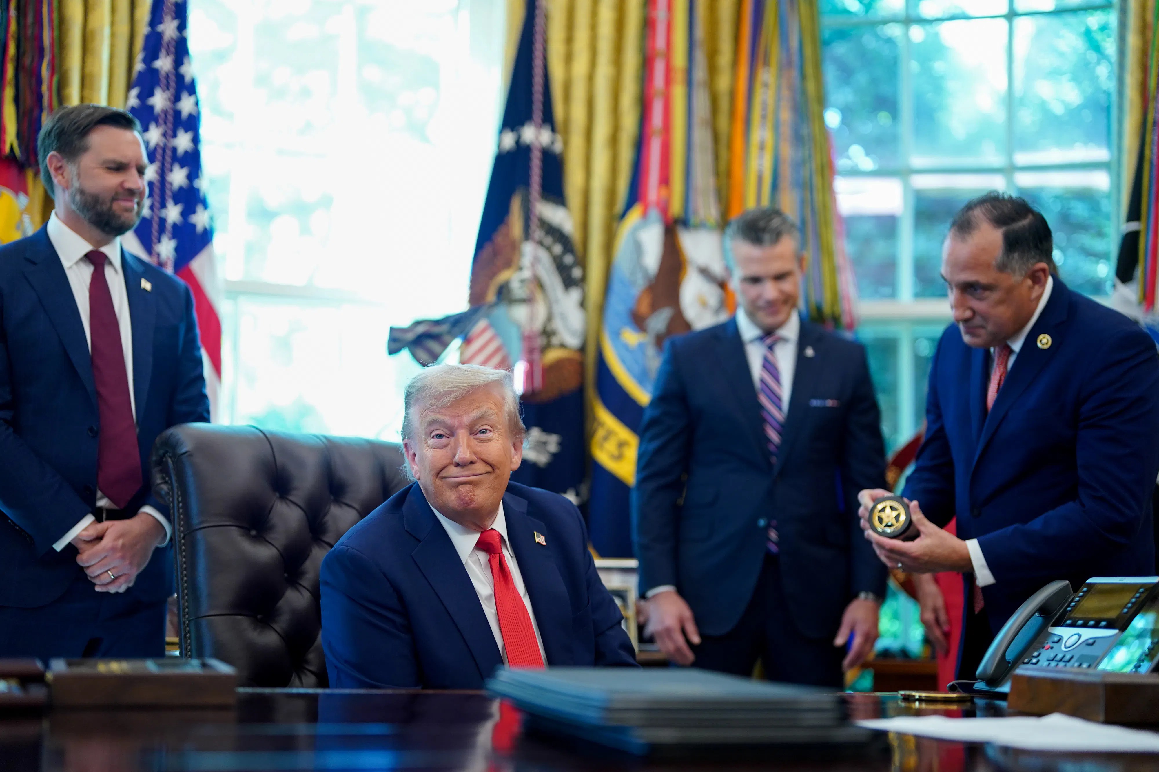 Police Chief Awards Trump Shiny Badge He Gives All Little Children