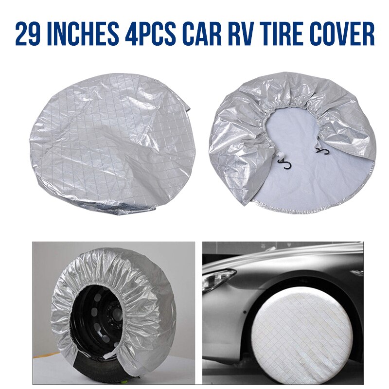 4PCS Useful 29" Wheel Tire Covers Waterproof Dustproof Sun Rain Snow
