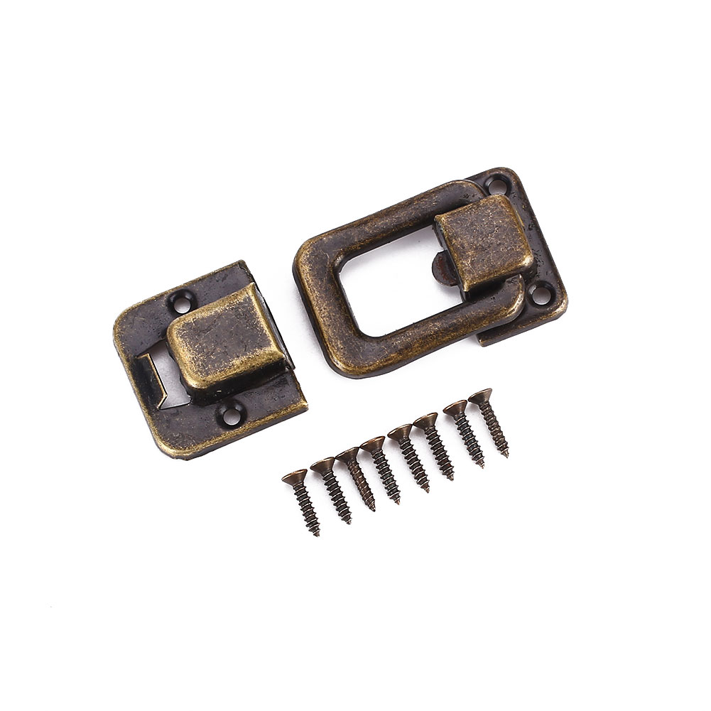 Antique Brass Decorative Metal Hasp Rivet Lock Catch Toggle Rivet Latch Grandado