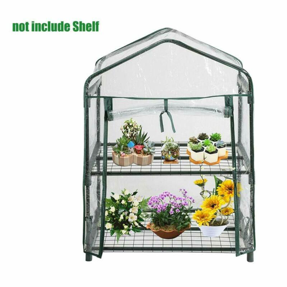 Mini Greenhouse Outdoor PVC Cover Plant Shelves Wa... Grandado