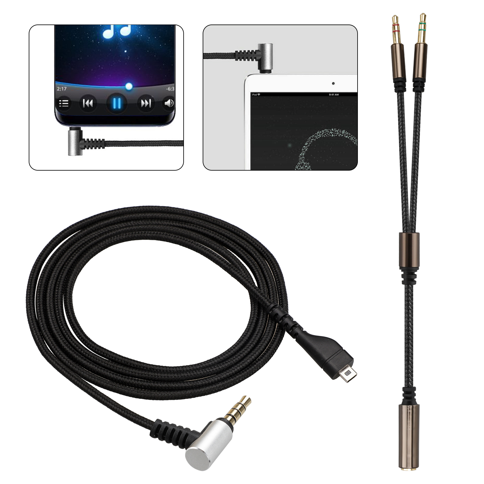 Headset Earphone Audio Cable Cord Wire Line For SteelSeries Arctis 3 5