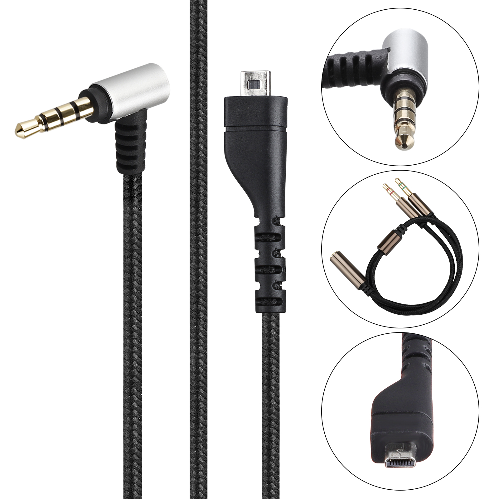 Headset Earphone Audio Cable Cord Wire Line For SteelSeries Arctis 3 5