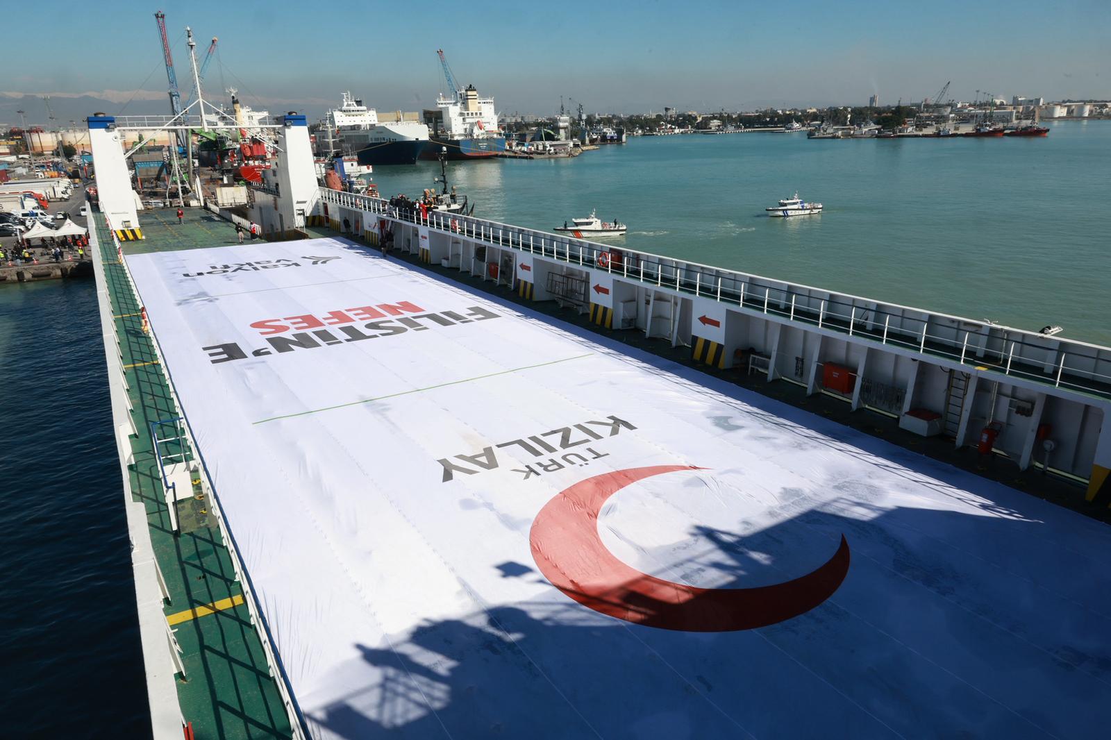 Türk Kızılay, Gazze’ye 21’inci İyilik Gemisi’ni yola çıkardı