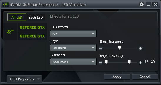 GeForce Experience GeForce GTX LED Visualizer User Guide | GeForce