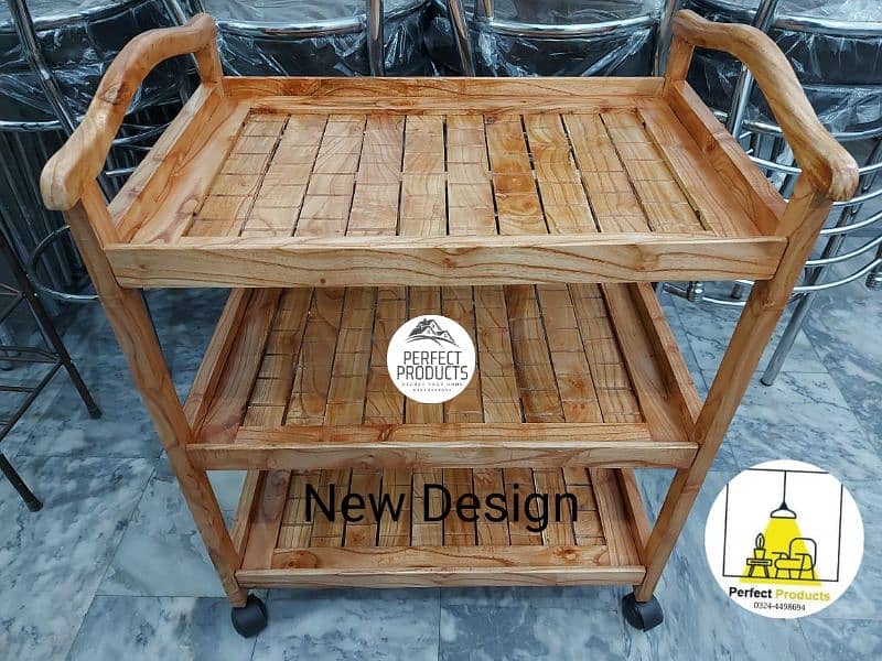 Wooden tea trolly Home Decoration 1065015552