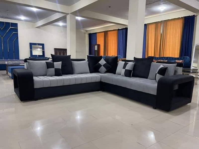 6 SEATER SOFA SET_ L SHAPE SOFA SET_ FOR SALE IN FAISALABAD Sofa