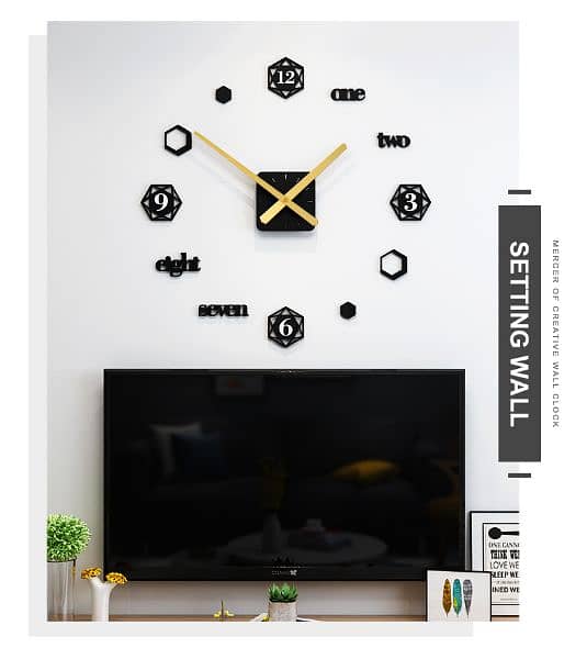 Hexagon Wall Clock Wall Clocks 1076917241
