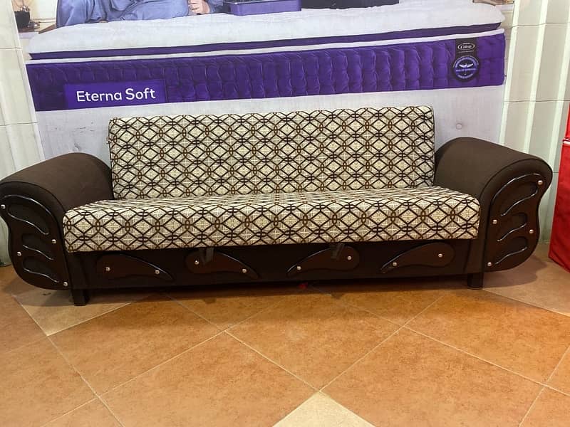 sofa cum bed(2in1)(sofa + bed)(Molty foam )(10 years warranty ) Sofa