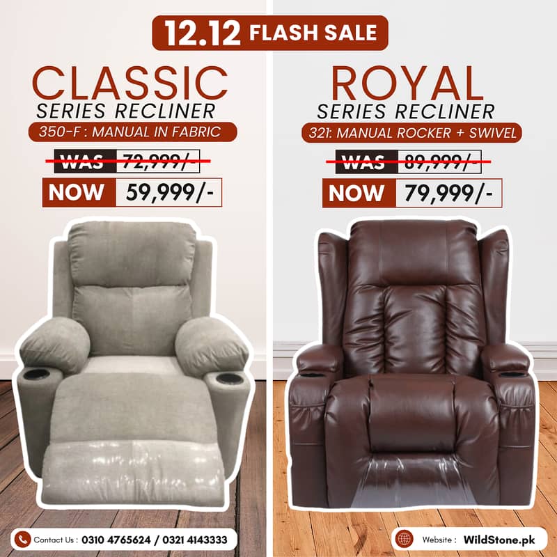 Recliner Royale Series, 12.12 sale Recliner New, Recliner Sofa Sofa & Chairs 1069687011