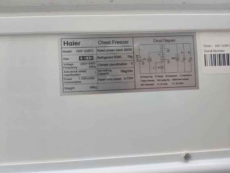 Haier HDF535FC Deep Freezer 19 Cuft With Official Warranty Freezers