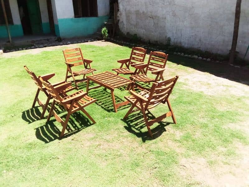 Dayar and akhrot wood sofa set and folding chair Tables & Dining