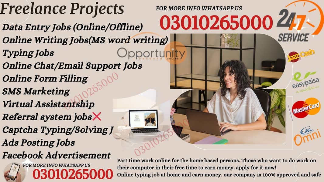 Males & females are hiring for online Simple Typing work Online Jobs