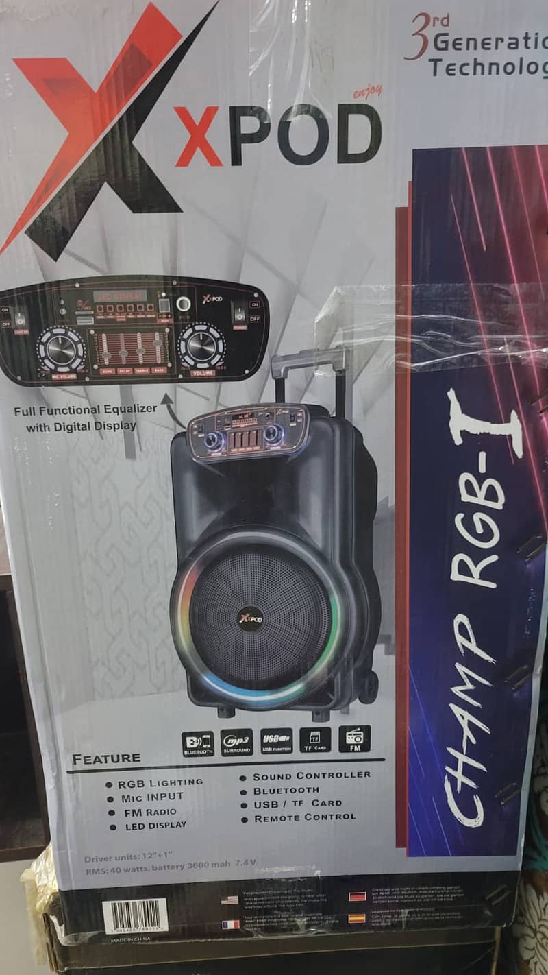 For Sale XPOD RGB RAINBOW PARTY SPEAKER Speakers 1094702071