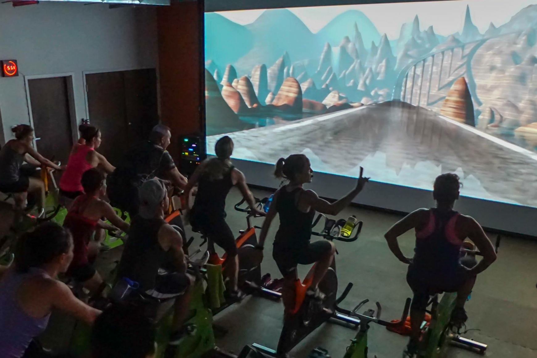Indoor Cycling Studio Uses TheatreSize Animation To Make The Riding